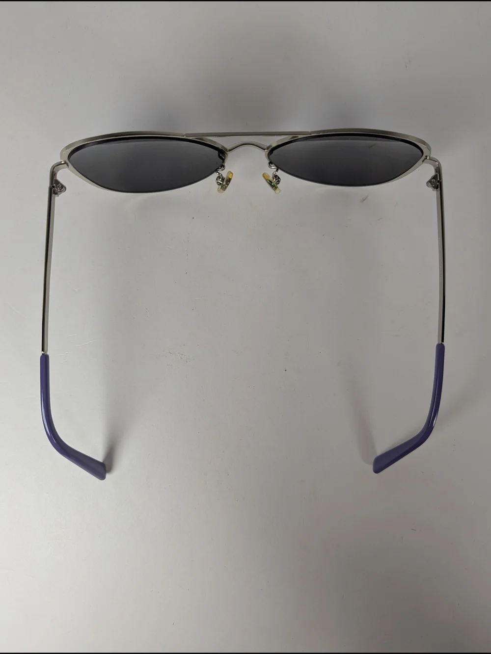 Authentic VTG Y2K Chanel 4198-T Aviator Sunglasses Silver Purple Case &  Cloth